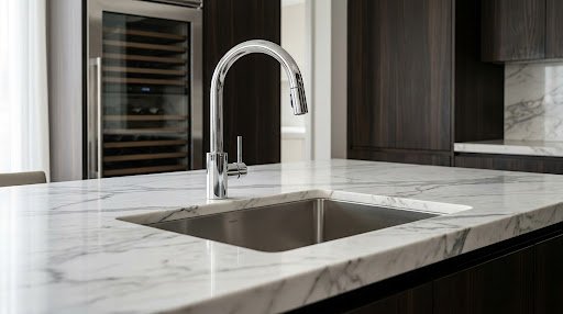 Modern kitchen with a high-end water filtration system